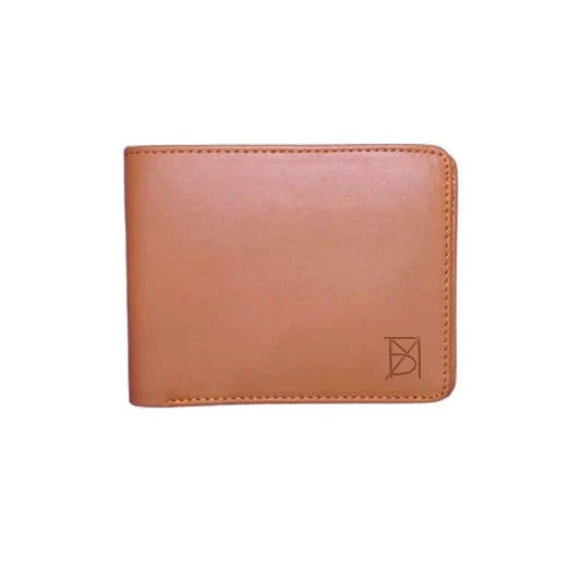 Minimalist Tan Bi-Fold Leather Brown Wallet by BM7